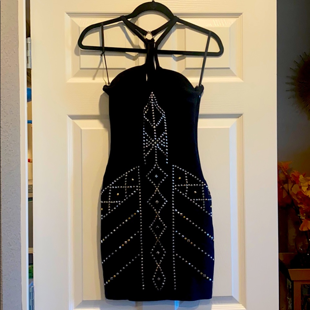 Bebe black bodycon dress